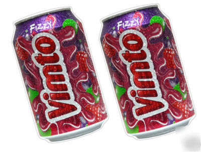 Vimto drinks can stickers catering snack van *die cut*
