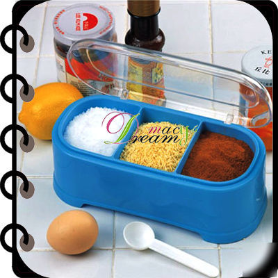 Hot kitchen 3 compartment condiment holder 