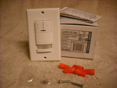 (2) leviton infrared dual switch occup. sensor