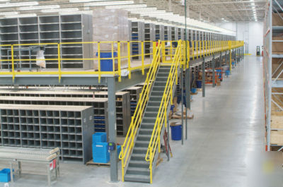 Custom steel industrial mezzanine floor deck