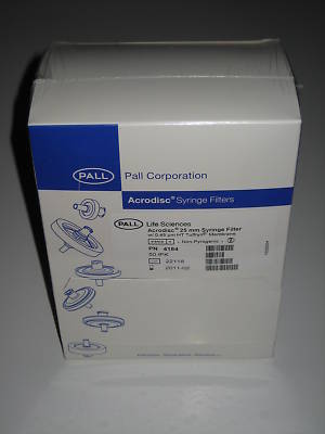 Filters, syringe, acrodisc, 25MM 0.45UM 50CT., sealed
