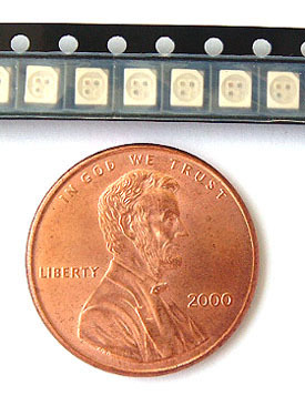 Multi-color leds green red & blue smt tricolor (30)