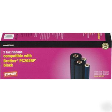 Brother pc 202RF fax refill ribbon black 4 count