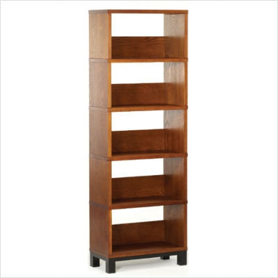 Tag lasalle narrow bookcase in nutmeg