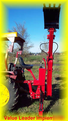 6'dig pto powered tractor backhoe bhm-6 cat.1 3PT 25HP+