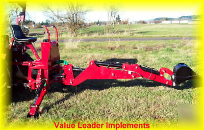 6'dig pto powered tractor backhoe bhm-6 cat.1 3PT 25HP+