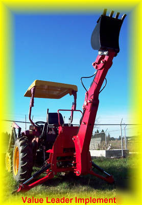 6'dig pto powered tractor backhoe bhm-6 cat.1 3PT 25HP+