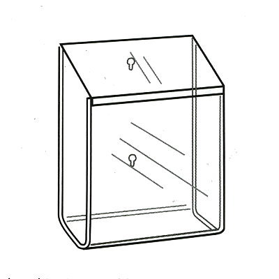 Acrylic outdoor brochure holder with lid 8.5 x 11