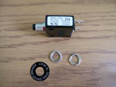 Circuit breaker * push button * 25 amps