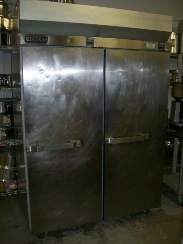 Hobart QF1 side-by-side cooler and freezer