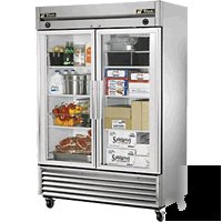New true commercial dual temp refrig freezer - t-49DT-g