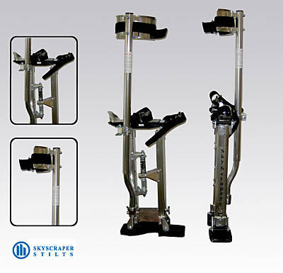 Skyscraper drywall painter stilts aluminum 18 - 30 inch