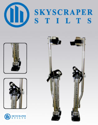 Skyscraper drywall painter stilts aluminum 18 - 30 inch