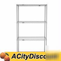 Titan 18 x 42 x 63 chrome wire shelving unit