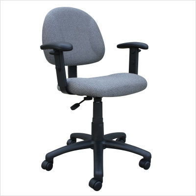 Office adjustable arms deluxe fabric posture chair