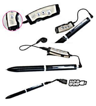 Hidden spy pen voice activated complete digi audio kit