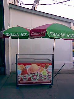 Italian ice push cart mustache mike's FC14PKG3 