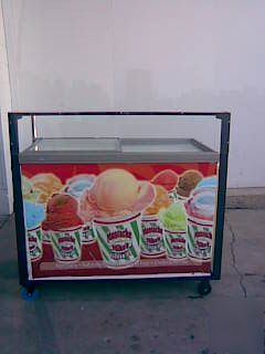 Italian ice push cart mustache mike's FC14PKG3 