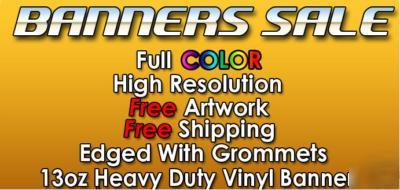 3X6 white vinyl banner digitalized full color