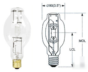 6 400 watt metal halide light bulbs BT37-p protected