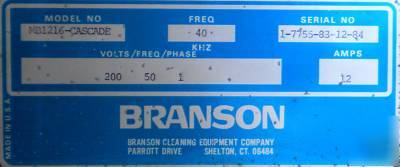 Branson 7000 ultrasonic generator w/ stainless sink 