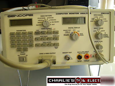 Sencore monitor analyzer CM2125 w/ adapters 90DAY warr