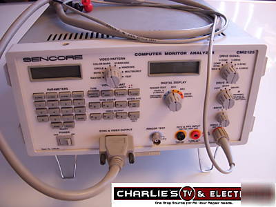 Sencore monitor analyzer CM2125 w/ adapters 90DAY warr