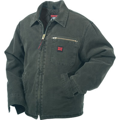 Tough duck washed chore jacket - xxx-l, moss