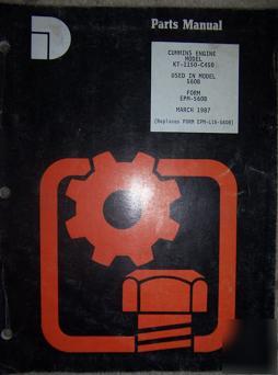 1987 dresser cummins engine kt-1150-C450 parts manual n