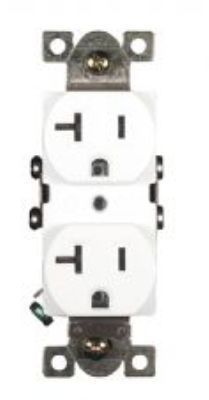 20A commercial grade duplex receptacle plug, brown 