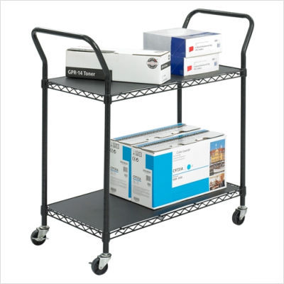 Safco products wire utility cart in black