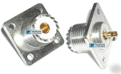 10-pk silver teflon uhf so-239 coaxial connector 97511