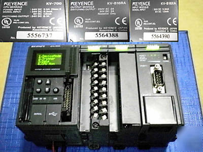 Keyence kv-700 plc cpu + kv-B16XA + kv-B16RA + kv-L20