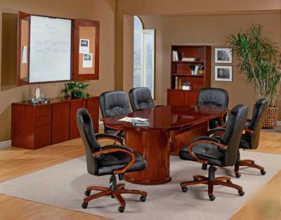 New 6' feet wood racetrack conference table, #ch-rub-C1