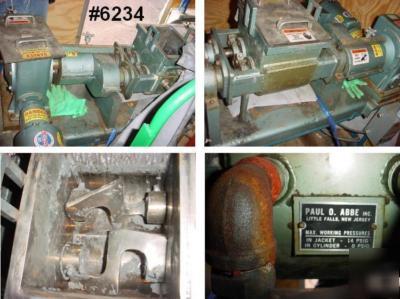 1 gallon paul o. abbe double arm mixer - s/s- vac #6234