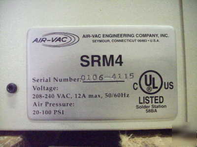 Air-vac SRM4 pcb component removal station
