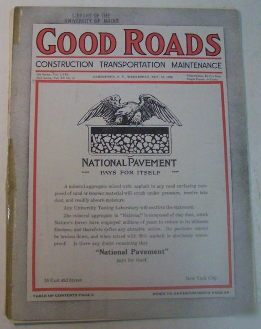 Good roads 1920 construction magazine vol 20 no 19