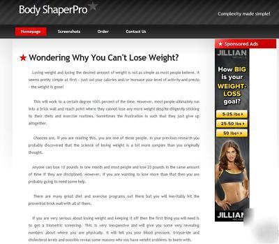 Health and fitness website plus desktop application 