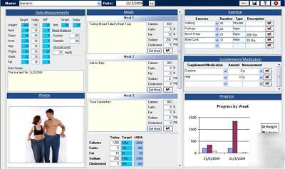 Health and fitness website plus desktop application 