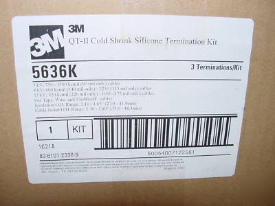3- 3M qt-ii cold shrink silicone termiation kit 5636K 