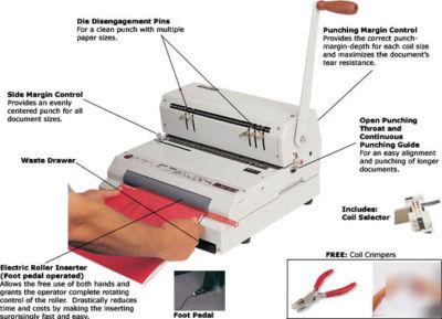 Akiles coilmac-41ECI binding machine with accessories