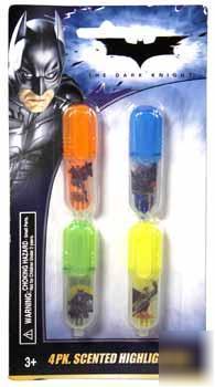 Batman 4 pack mini scented highlighters case pack 216