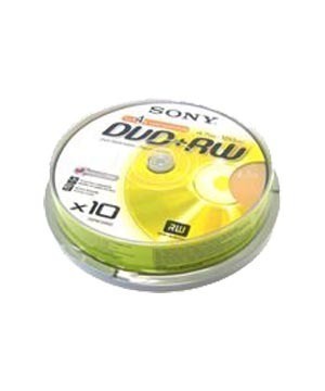 Sony dvd+rw 4.7GB spindle 10 -4X speed rewritable discs