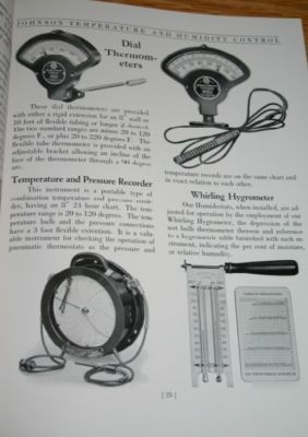 Vintage johnson service co BOOK1931-temperature control