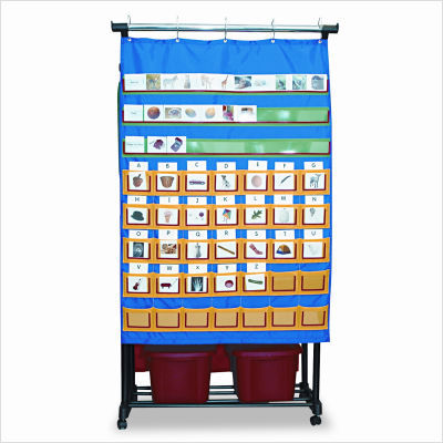 Double smart pocket chart, 76 pockets