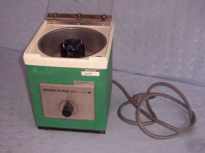 Beckman microfuge b centrifuge 6 place rotor 11,000 rpm