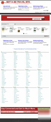 Gottagotravelsite.com - 13 month old search directory