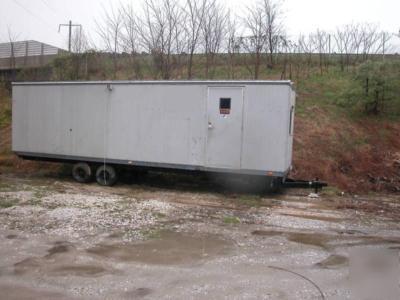 Mobile office trailer 28'X8' a/c heating rollup door 