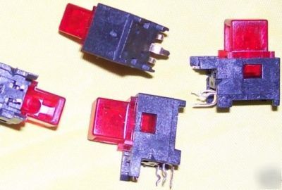 (25) lit spst pushbutton switches w/ built-in red led