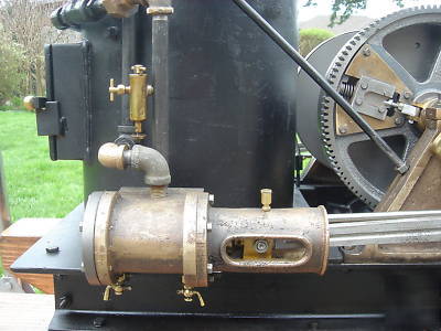 Live steam scale model logging donkey engine